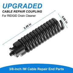 GGTE Upgraded 91037 Cable Repair Coupling for RIDGID Drain Cleaner, 3/8-Inch &hellip;