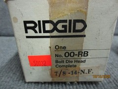 Ridgid 7/8&Prime; -14 N.F Bolt Die Head Complete Model 00-RB New