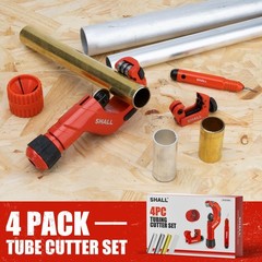 Heavy Duty 4-Piece Tubing Cutter Set for Copper, PVC, Aluminum & Stainless Steel