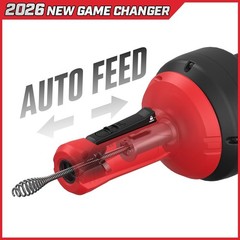 12V Cordless Drain Auger Auto Feed Plumbing Snake
