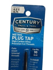 Century Drill & Tool 97307, 4.0 x 0.75 Metric Plug Tap **SALE**
