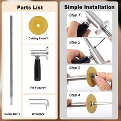 PVC Pipe Inside Cutter with Diamond Grit Wheel & Handle, Stainless Steel Inte&hellip;