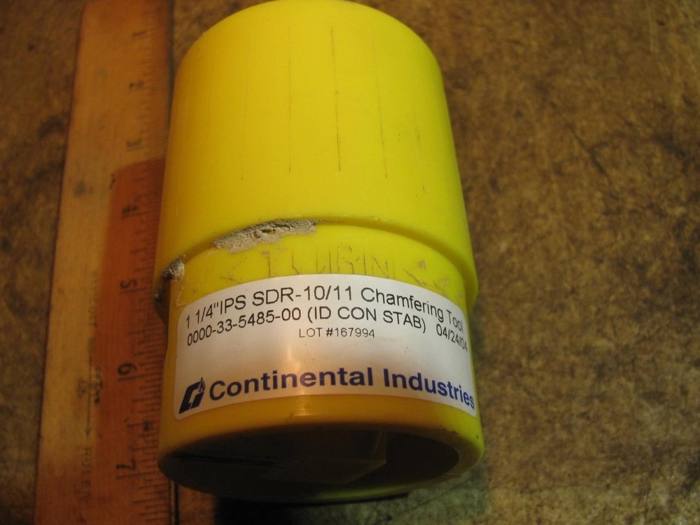 Continental Industries 000033548500 1-1/4&Prime; IPS SDR Pipe Chamfering Tool Gas Line