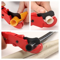 HAUTMEC Pvc Pipe Cutter Tool PEX Tubing 1-3/8&Prime;(36mm), Red-black