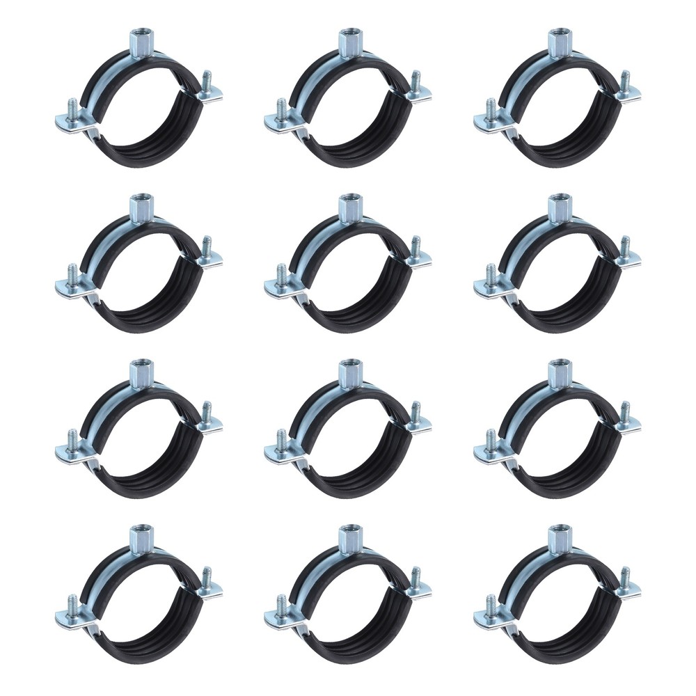 12 Pcs Split Ring Pipe Hanger, 63mm/2.5inch Adjustable Pipe Bracket Clamp