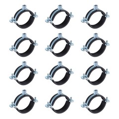 12 Pcs Split Ring Pipe Hanger, 63mm/2.5inch Adjustable Pipe Bracket Clamp