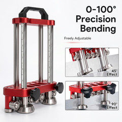 Sheet Metal Roller 2 Station Metal Bender, Metal Roofing Tools with 0-100&deg; Range