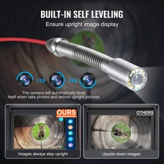 VEVOR Sewer Camera 165 ft/50m Self-Leveling Drain Camera with 10.1&Prime; Touchscreen