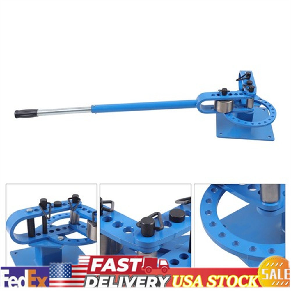 Compact Metal Bender 1-3&Prime; Bench Flat Bar Rod Bending Brake Bender 7 Dies SALE