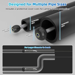 5&Prime; Monitor 30M Pipeline Camera 18MM Drain Sewer Endoscope w/ Macro lens