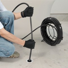 VEVOR Sectional Drain Cleaning Cable 100FTx5/8In & 7 Cutters for 0.8&Prime;-3.9&Prime; Pipes