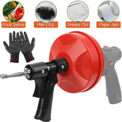 Drain Auger, 25Ft 1/4&Prime; Plumbing Snake Drain Clog Remover Tools for Sink & Drain