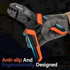 Insulated Ratcheting Crimper Tool Kit AWG20-10 with New Handle Design, 370PCS