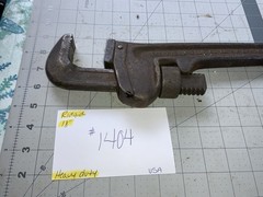 Vintage Ridgid 18&Prime; HEAVY DUTY Pipe Wrench Made by Ridge Tool Co. Elyria Ohio USA