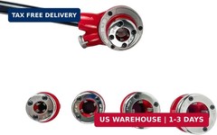 TEXALAN(R) Ratchet Pipe Threader Kit Ratcheting Pipe Threading Tool Set 5 Dies(3