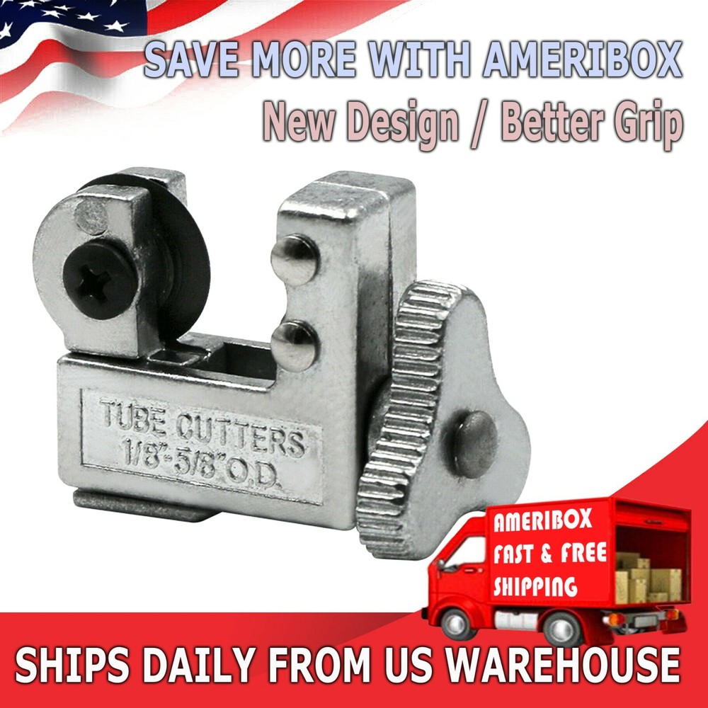 Mini Pipe Tubing Cutter 1/8&Prime; to 5/8&Prime; OD Copper Brass Aluminum Cutting HVAC Plumb