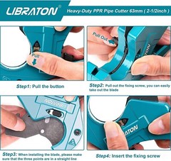 LIBRATON Heavy Duty PPR Pipe Cutter 63mm [2-1/2&Prime;] Improved SK5 Blade (BRAND NEW)