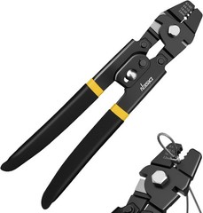 Wire Rope Crimping Tool, Fishing Crimper, Chrome Vanadium Steel, Black Swaging T
