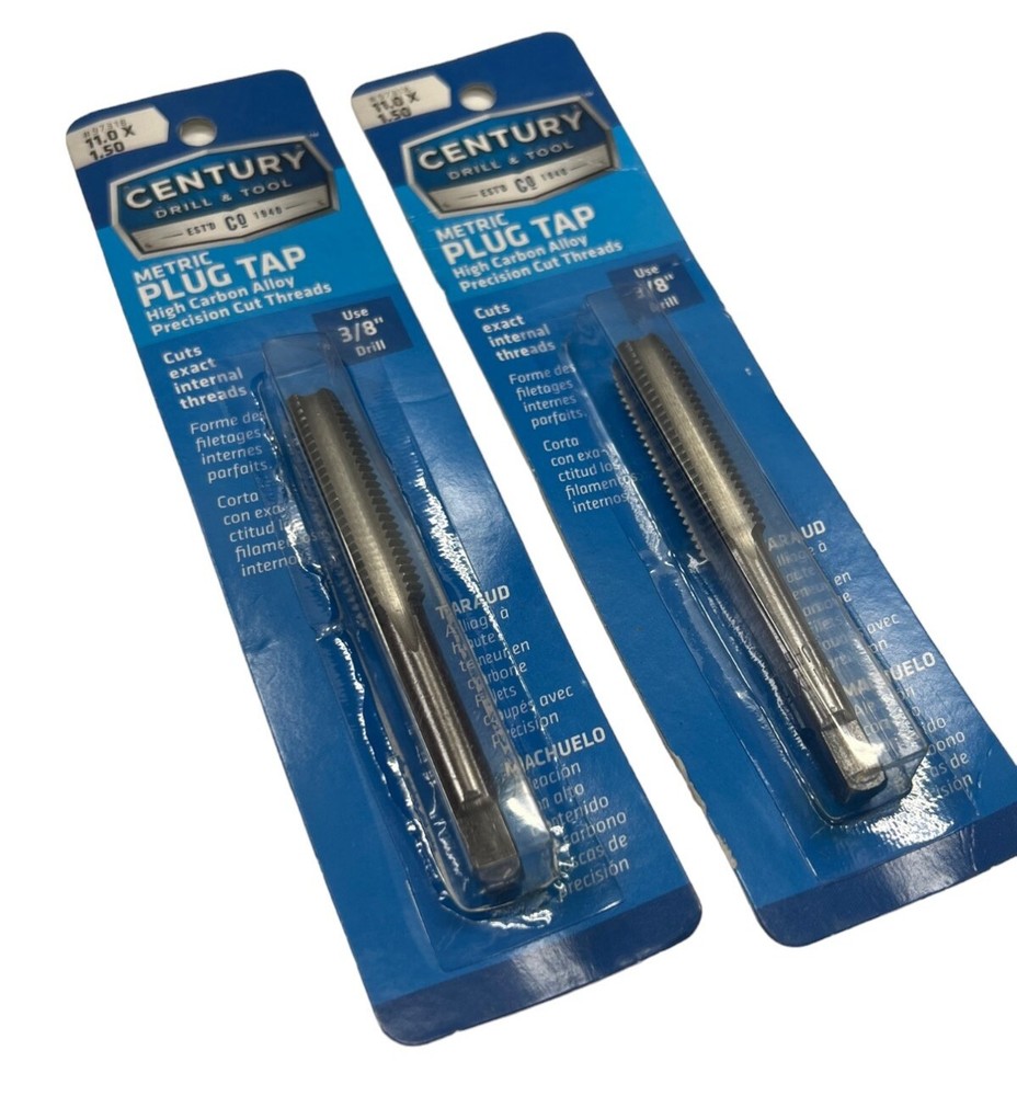 Century Drill & Tool 97318, 11.0 x 1.50 Metric Plug Tap (LOT OF 2) **SALE**