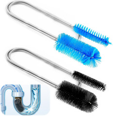 2 Pcs Flexible Drain Pipe Cleaning Brush, 36&Prime; Extra Long Double Ended Nylon Bris