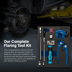 3/16 In. Double Flaring Tool Kit for Brake Lines 3/16 SAE (4.75 Mm) with Wrench