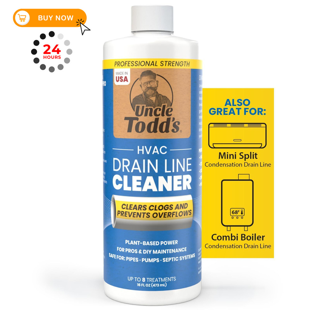 Uncle Todd&rsquo;s HVAC Drain Line Cleaner &ndash; 16oz / 8 Months Supply 16oz, Green