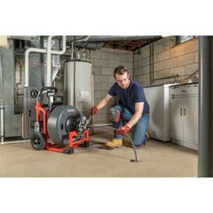 Ridgid 73048 K-4310 FXP 3/4&Prime; Drum Machine w/ FXP Batteries 8.0 Ah & Charger