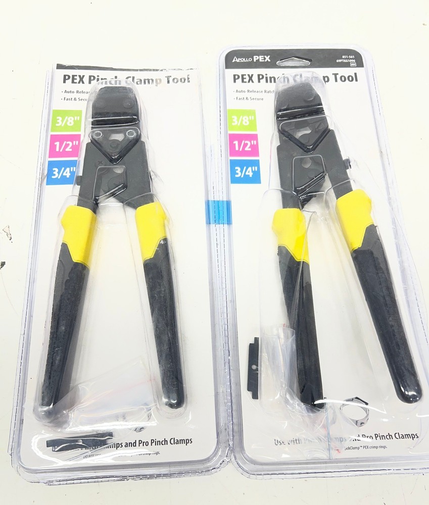 LOT OF 2 Apollo 3/8 in.,1/2 in./3/4 in.PEXB Quick-Cinch Clamp Tool