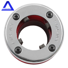 Manual 1-1/4&Prime; & 1&Prime; NPT Right Hand Pipe Threader Die Head with Dies for 12-R