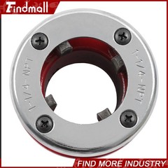 Findmall 1-1/4&Prime; & 1&rdquo; NPT 12-R RH Die Head & Dies 4 Ratchet Pipe Threader