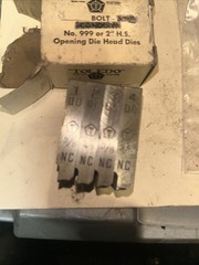 Toledo Beaver Die 3/8&Prime; Dies for No. 999 or 2&Prime; H.S. Opening Die Head Dies