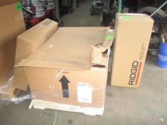 RIDGID 1224 PIPE THREADER w/ 2 DIE HEADS ON WHEELED CART -NEW IN BOX