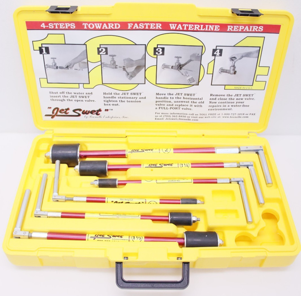 Jet Swet 6100 Kit &ndash; Sizes 1/2&Prime; through 2&Prime; Jet Swets (6 Tools) In Case! New Other