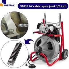 91037 IW Cable Repair Coupling 3/8-Inch Compatible with RIDGID Drain Cleaning Ca