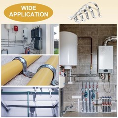 36Pcs 12mm(1/2&Prime;)304 Stainless Steel Rigid Pipe Strap with Screws, Silver