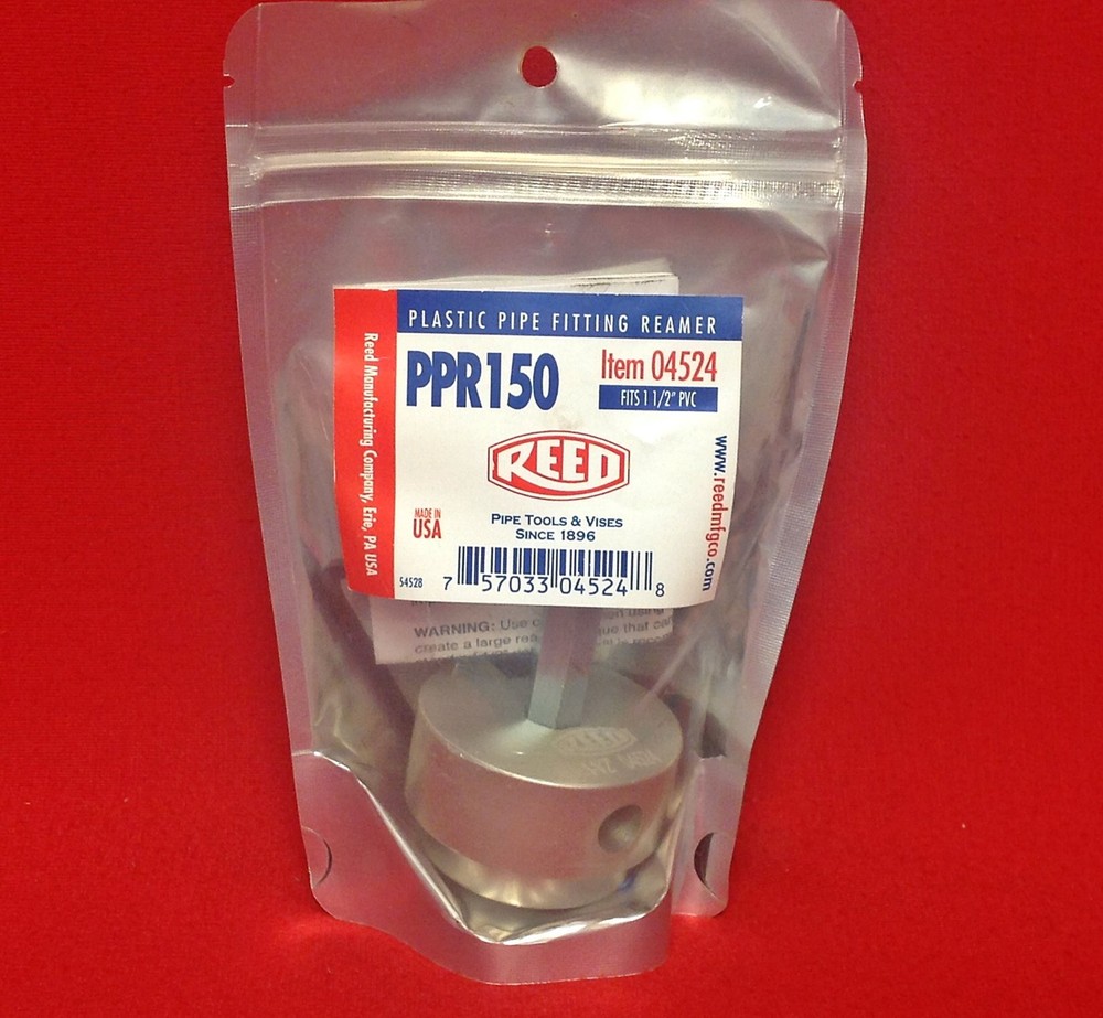 Reed 04524 PPR150 1-1/2&Prime; Clean Ream Extreme Plastic Pipe Fitting Reamer