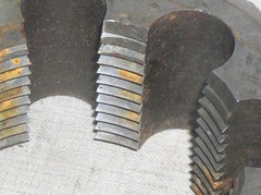 USED 2-7/8-8 IN INCH NPT HEX CARBON STEEL RE-THREADING TAPERED DIE