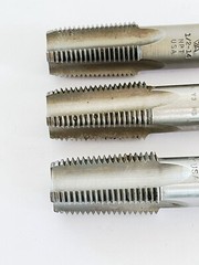 Lot of 3 Pipe Tap 1/2&Prime;-14 NPT Right Hand Threads Threadit TRW USA HSS