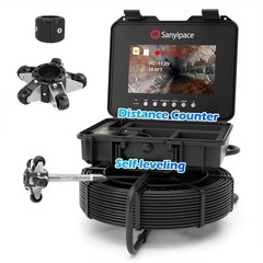 Sanyipace 10.1&Prime; Sewer Camera 230FT w/ Self-Leveling, Distance Counter