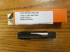 Firth Brown 1/2-14 NPT Tapered Pipe Taps
