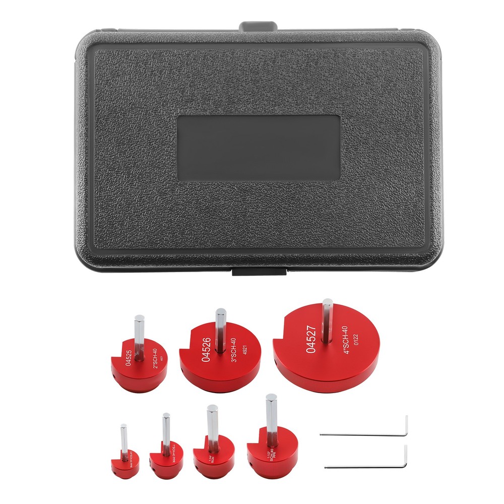 7Pcs PVC Pipe Reamer Kit With 3/4inch, 1inch, 1-1/4inch Fit Standard 1/2&Prime; Drill