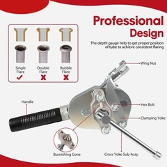 945TH-BPD 45&deg; Manual Rotary Flaring Tool Fits for Copper and Aluminum Alloy Tube