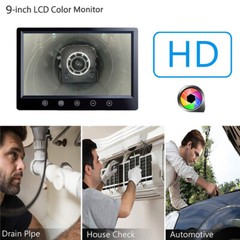 9&Prime; Monitor 30M Pipe Inspection Camera IP68 HD 1000TVL Drain Sewer Camera 22mm