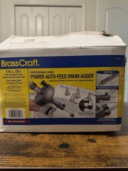 Drain Snake: BrassCraft 1/4-in Dia x 25-ft Power Auto-feed Drum Auger Drain Clog
