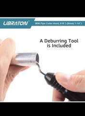 Mini Tubing Cutter 3/16&Prime; to 1-1/8&Prime; + Deburring Tool for Copper Aluminum