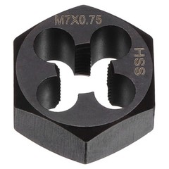HSS M7 x 0.75 Metric Machine Thread Hex Die Right Hand High Speed Steel