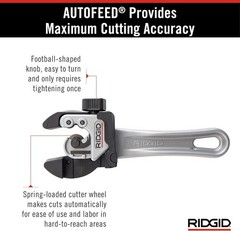 Ridgid 32573 Model 118 2-in-1 AUTOFEED Metal Tubing Cutter for Professionals