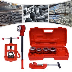 Pipe Threader Ratchet Type With 5 Dies and Pipe Cutter Plumbing Hand Tools SALE!