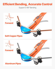 Compact Tubing Bender Kit with 7 Aluminum Dies for HVAC Professionals