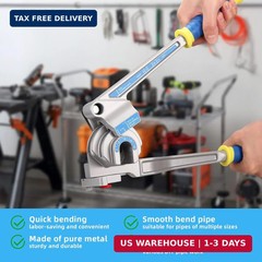DOMINOX 3-IN-1 Tube Bender, Outer Diameter 1/4&Prime;, 3/8&Prime;, 1/2&Prime;, 0-180&deg; Manual Pipe